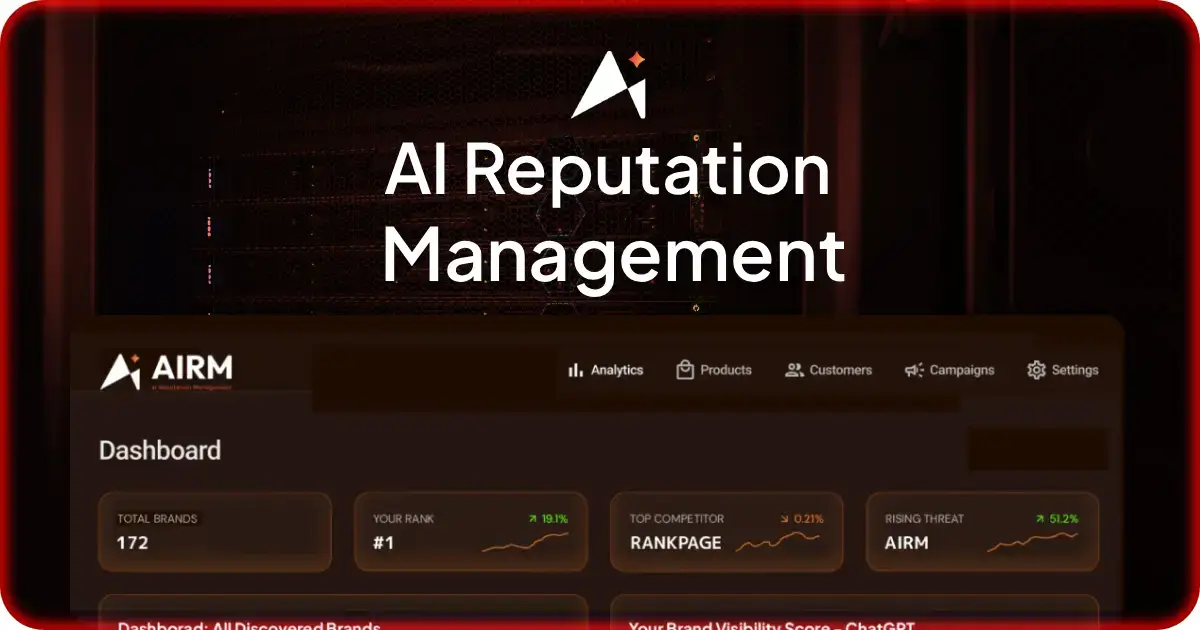 AI Online Reputation Management | AIRM by RankPage