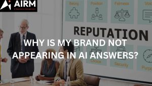 Photo of a boardroom discussing business reputation, representing reputation management in AI answers