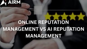 Photo of a person giving a 5 star rating, symbolizing online reputation management and AI reputation management